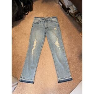 whetherly brandon high rise ankle straight leg size 28